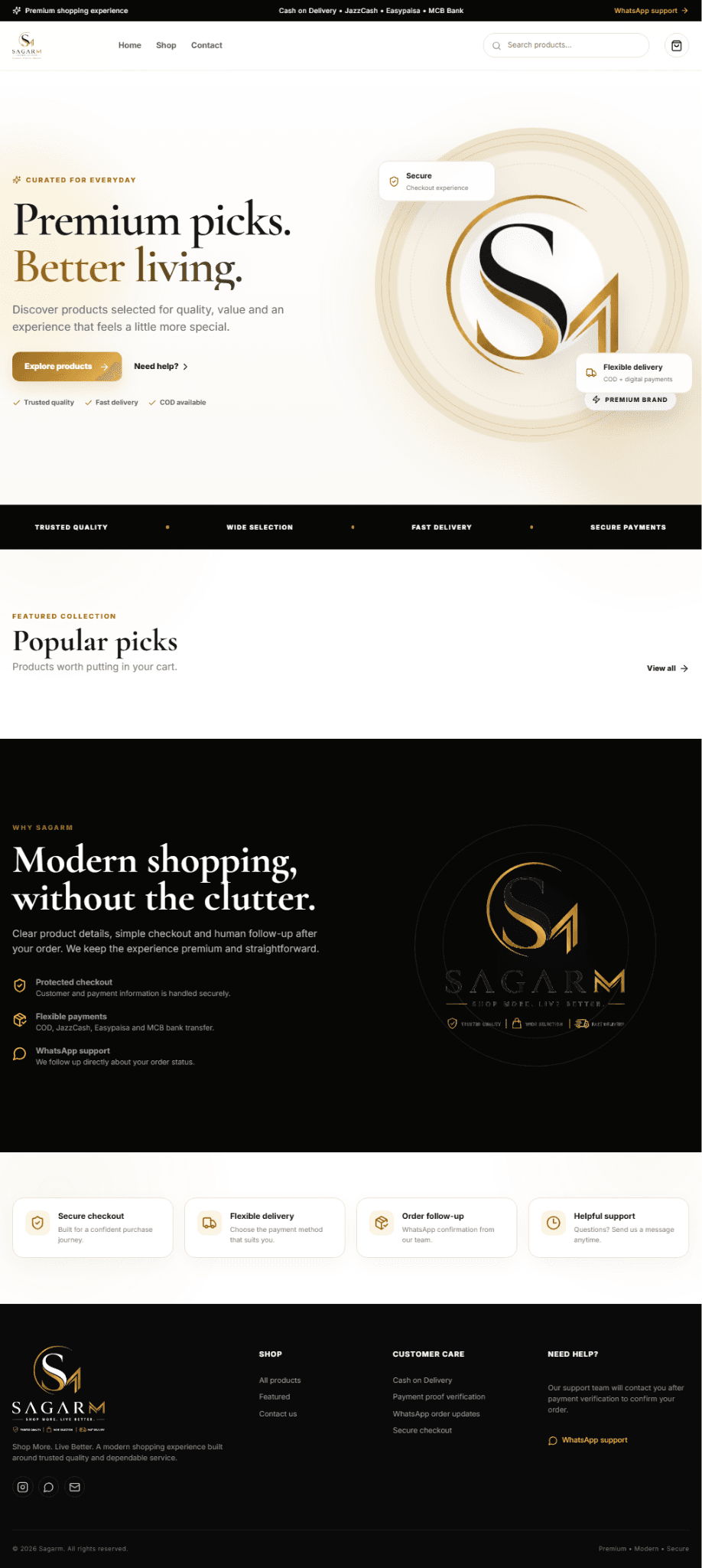 Sagarm uploaded full homepage screenshot